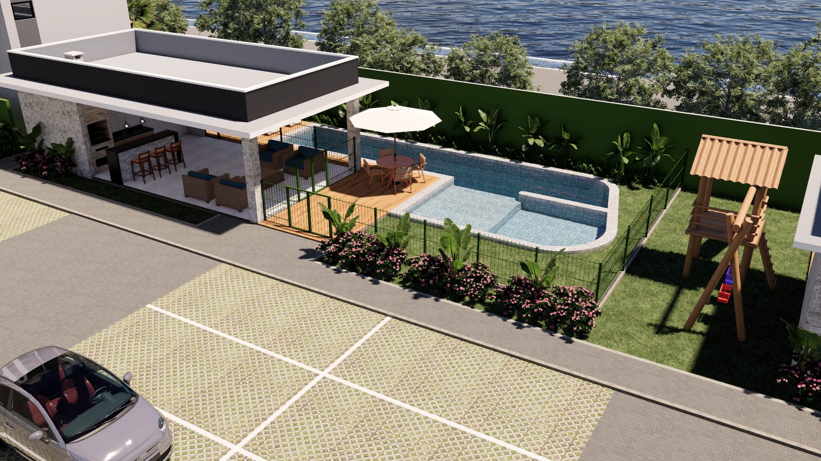 Piscina e Área Gourmet